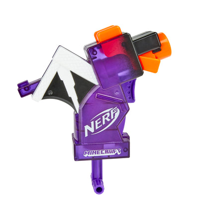 NERF MicroShots Minecraft Ender Dragon Mini Blaster, Minecraft Dragon Mob Design, Includes 2 Official Elite Darts, Priming Handle