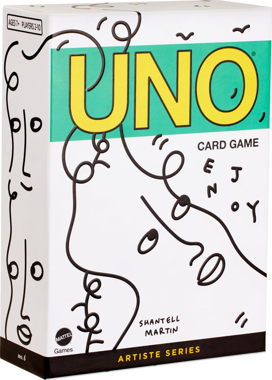 UNO Artiste Shantell Martin Card Game for Kids, Adults & Family Night, Collectible Deck Featuring Graphics & Art by Shantell Martin