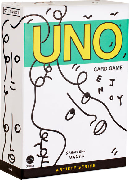 UNO Artiste Shantell Martin Card Game for Kids, Adults & Family Night, Collectible Deck Featuring Graphics & Art by Shantell Martin