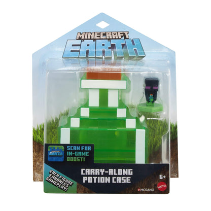 Mattel Minecraft Carry Along Potion Plus Exclusive Mini Figure, Carrying Case for Mini Figures, Based on Minecraft Video Game, Toys for Kids Age 6 and Up