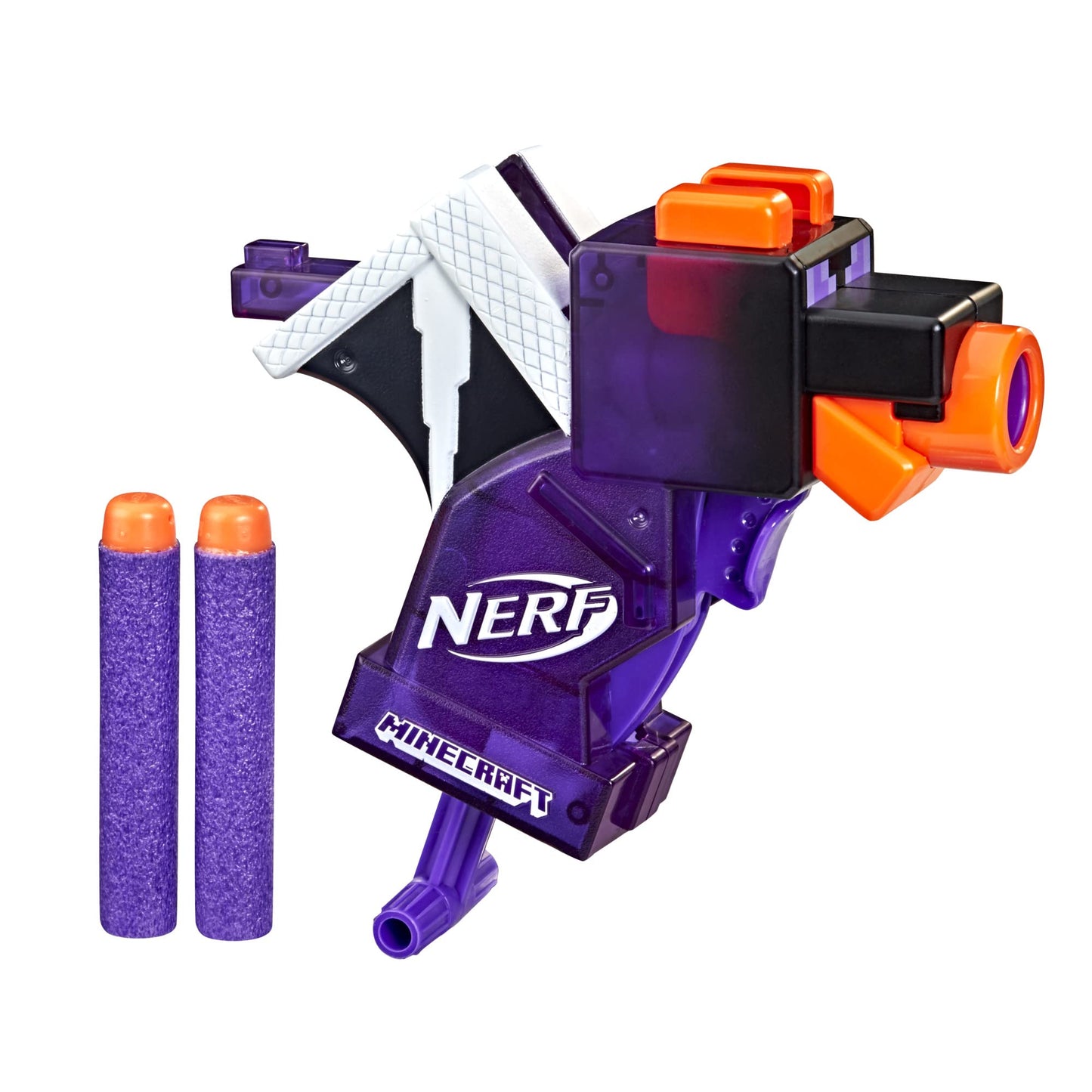 NERF MicroShots Minecraft Ender Dragon Mini Blaster, Minecraft Dragon Mob Design, Includes 2 Official Elite Darts, Priming Handle