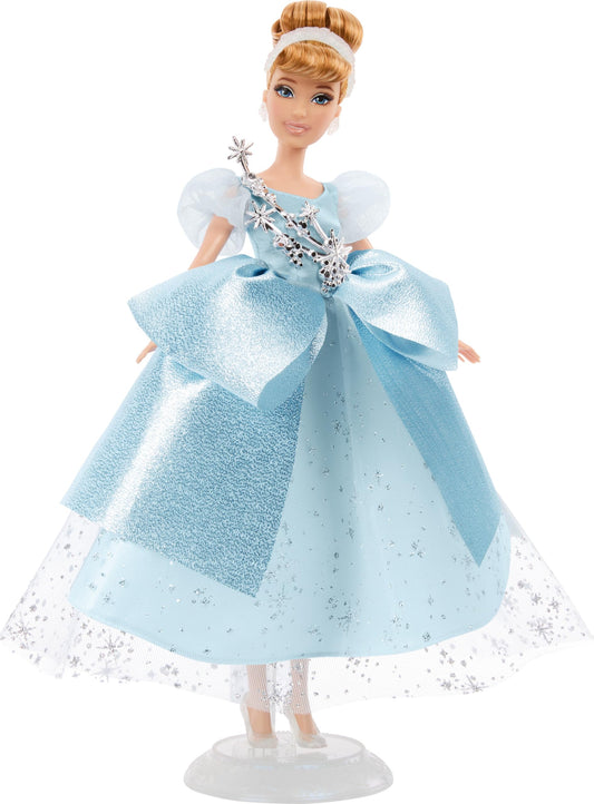 Mattel Disney Toys, Collector Cinderella Doll to Celebrate Disney 100 Years of Wonder, Inspired by Disney Movie, Gifts for Kids and Collectors