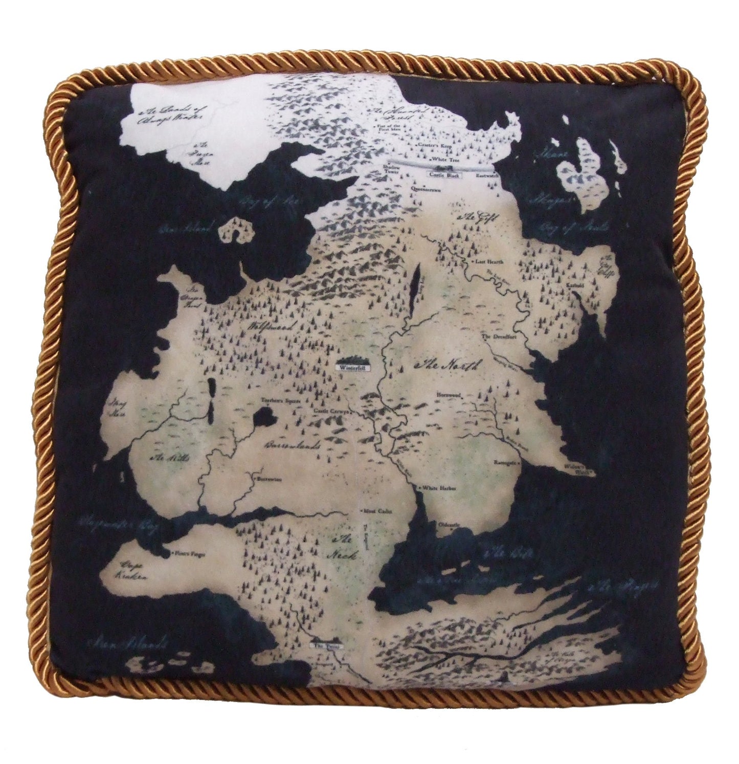 Factory Entertainment Game of Thrones Westeros Map Throw Pillow, North Map