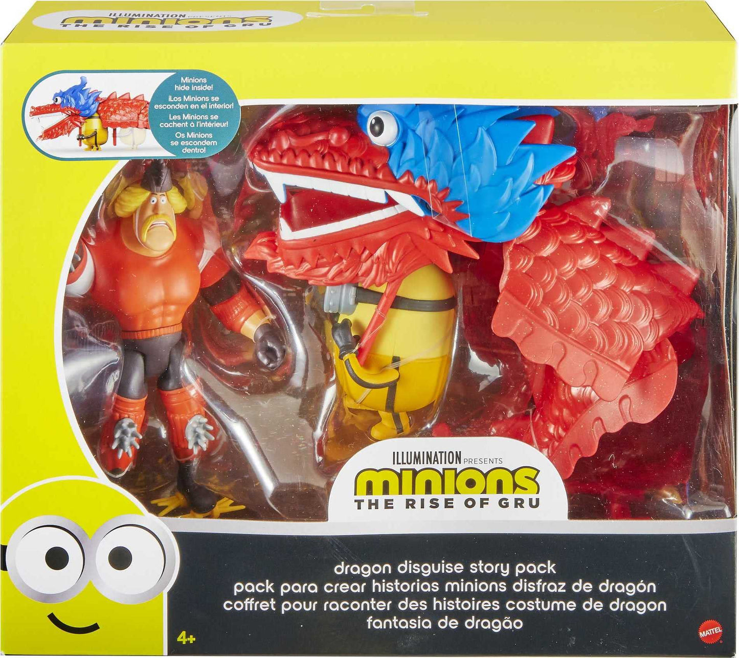 Mattel Minions Dragon Disguise Dragon Story Pack with Two Action Figures with Storytelling Accessories. Makes a Great Gift for Kids Ages 4 and Older