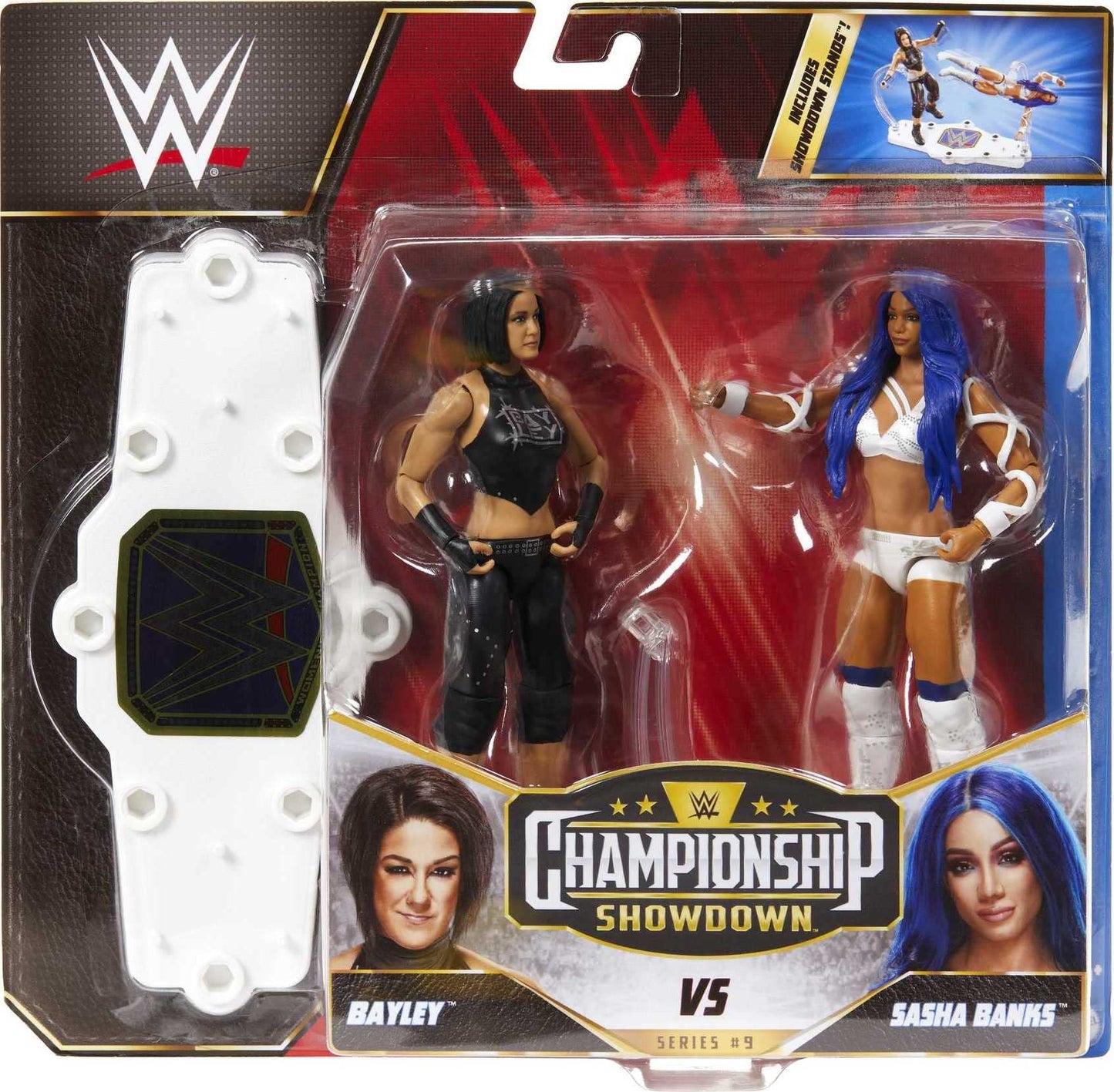 WWE Sasha Banks vs Bayley Championship Showdown 2-Pack 6-inch Action Figures Monday Night RAW Battle Pack for Ages 6 Years Old & Up