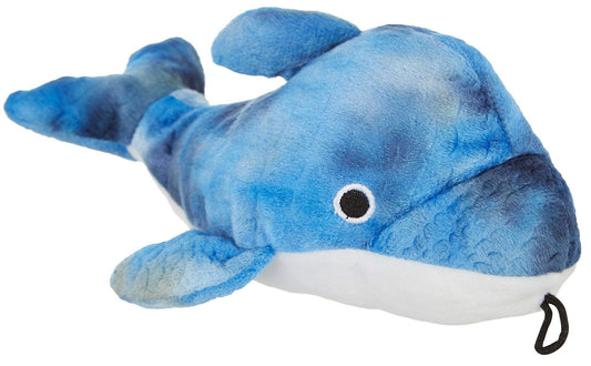 Patchwork Pet 10'' Tie Dye Dolphin Dog Toy One Size Blue/White