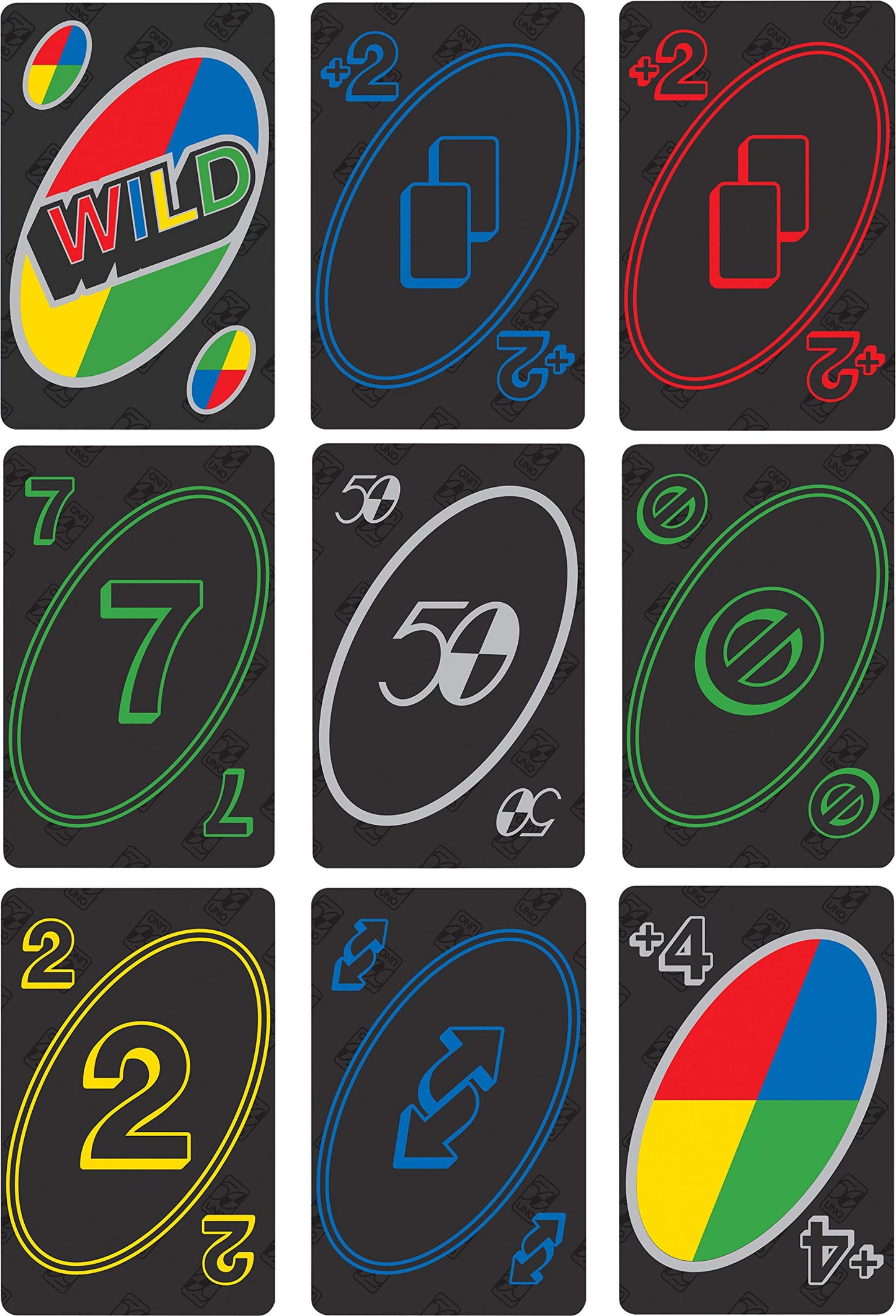 Mattel Games UNO Premium 50th Anniversary Edition Matching Card Game Featuring Commemorative Coin & 112 Cards, Game Night, Kids & Collectors Gift Ages 7 Years & Older.