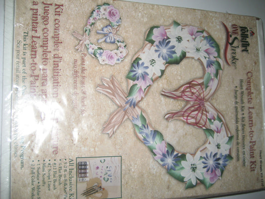 One Stroke Learn to Paint Kit Heart Wreath Kit 1210