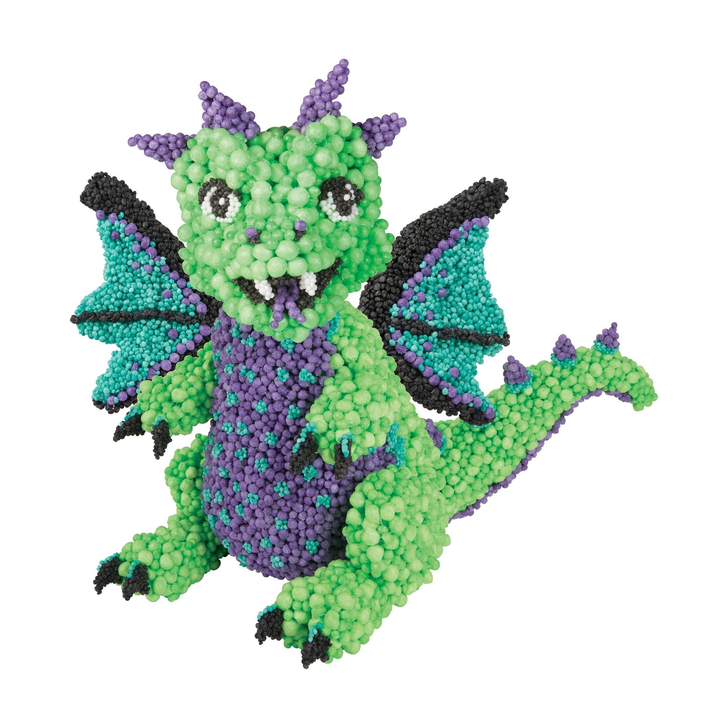 The Orb Factory Orbmolecules Dragasaur Never Dries Compound, Green/Purple/Aqua, 9.44" x 3.44" x 8.44"-Packaging May Vary