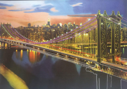 1000-PIECE Steve Kaufman Collection-Brooklyn Bridge
